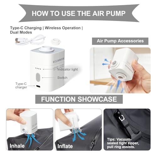 Vacuum Backpack Travel with Pump (A1-grey / 30 liters)