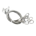 1/8"(3mm) Wire Diam Stainless Steel Cable Eyelets Loops Short Rope Lanyard Safety Tether Chain Lock with Vinyl Coated Cover, 10Pcs 20" Long Clear (20 inches - 10 Pcs / Clear-A)