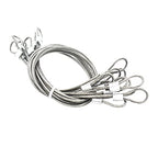 1/8"(3mm) Wire Diam Stainless Steel Cable Eyelets Loops Short Rope Lanyard Safety Tether Chain Lock with Vinyl Coated Cover, 10Pcs 20" Long Clear (20 inches - 10 Pcs / Clear-A)