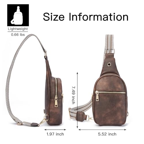Crossbody Bags for Women PU Leather Cross Body Sling Bag for Woman Travel Coffee (2-coffee)