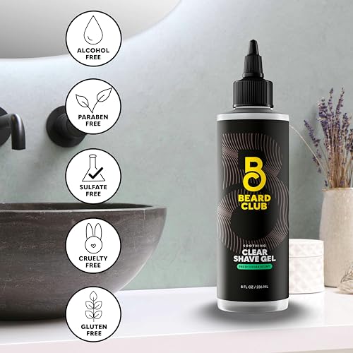 Beard Club Premium Shaving Gel for Men (Clear Shave Gel)
