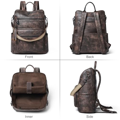 15.6 inch Laptop Backpack for Women (Two-toned Coffee)