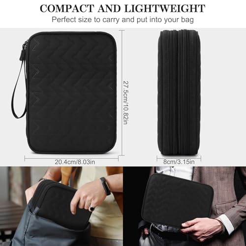Electronic Organizer (10.8 x 8 x 3.15 inches / Black Quilted)