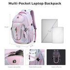 Design Backpack for Men with USB Charging Port SD803 (Pink Purple / Standard)