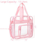 Clear Bag for Stadium Events With Shoulder Strap for Women (Clear#Pink)