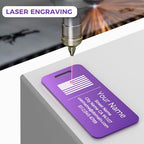 4PCS Personalized Luggage Tag (Purple / Small)