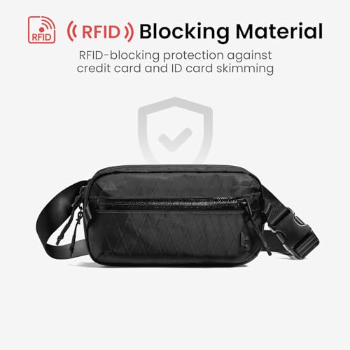 1.5L X Pac Sling Bag with RFID Blocking Crossbody Pack for Men Women (X-Pac Black / 1.5L)