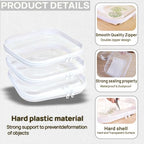 3PCS Clear Hard Plastic Zipper Case (3PCS-S)