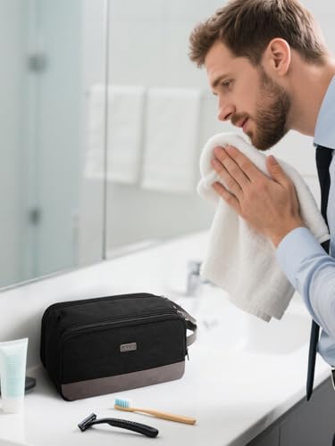 Travel Toiletry Bag for Men (L, Black / Large)