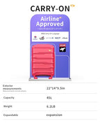 20 Inch Expandable Carry On Luggage 22x14x9 Airline Approved Suitcase (0-Red / Carry-On 20-Inch)