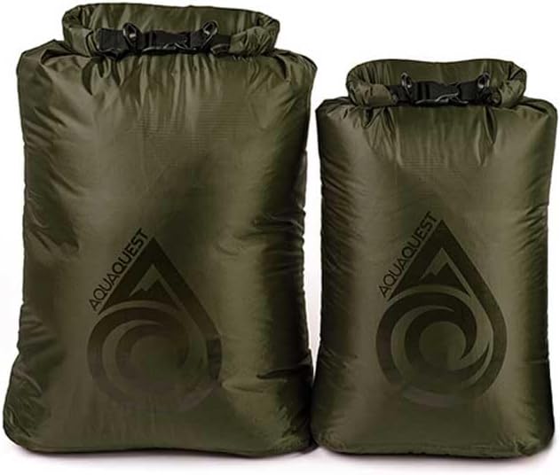 AquaQuest Rogue Dry Bag Set – 60 + 100L Olive Drab – 100% Waterproof Roll Top – by AquaQuest