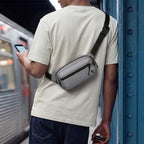 3.5L Sling Bag with RFID Blocking Crossbody Chest Pack for Men Women (Light Gray / 3.5L)