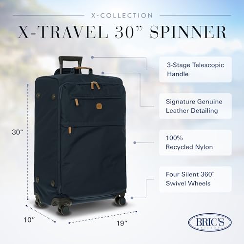 X Bag Large Spinner with Frame (Navy / Checked-Large)