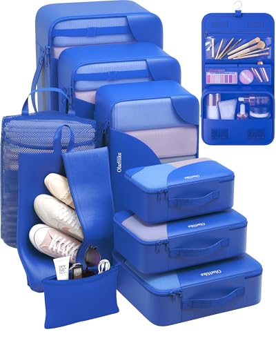 Packing Cubes for Travel (12 Blue)