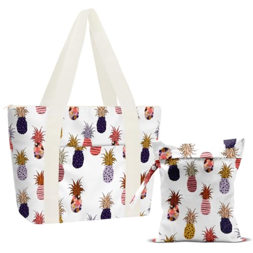 Beach Bags Wet Bag for Swimsuit (Pineapple)