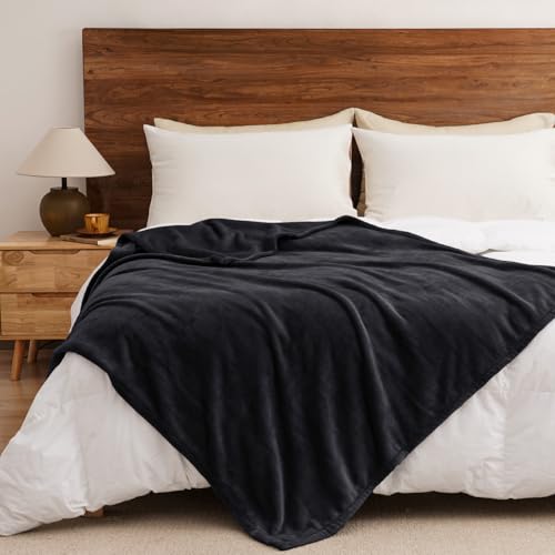 Fleece Throw Blanket 50"x60" (Black / Throw(50" X 60"))