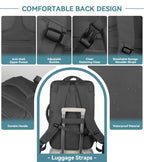 Expandable Travel Backpack (Khakiblack / 18.4 Inch (22''x14''x11''))