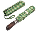 Folding Umbrella Real Wood Handle Kimono Olive Night (Kimono Olive Night)