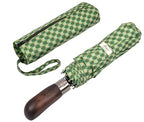 Folding Umbrella Real Wood Handle Kimono Olive Night (Kimono Olive Night)