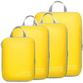 Compression Packing Cubes for Travel (01 Yellow / 4-Piece Set)