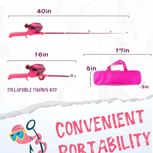 Kids Fishing Pole (pink+pink)