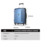 2 Piece Hardshell Suitcases Set 20 (Blue / 2-Piece Set (20/28))