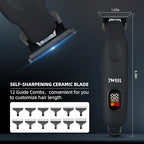 Professional Beard Trimmer for Men (Matte Black)