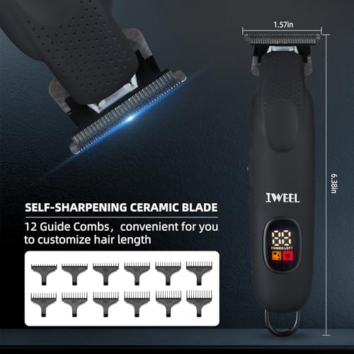 Professional Beard Trimmer for Men (Matte Black)