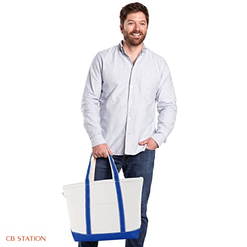 Medium Classic Canvas Tote Bag for Women (Royal Blue)
