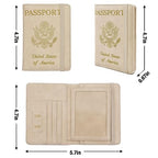 Rfid Passport Holder for Travel women (Beige)