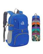 Small Lightweight Packable Hiking Backpack Foldable Travel Daypack (F-blue / 25L)