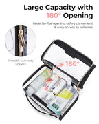 Clear Toiletry Bag for Travel (Clear Grey / Pack of 2)