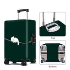 Luggage Cover Washable Suitcase Protector Anti (White cat / S(fits 20-22inch suitcase))