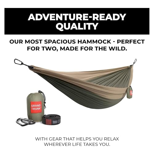Double Deluxe Hammock (Crimson/Charcoal)
