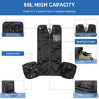 Garment Duffle Bags for Travel (Midnight Grey)
