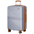 30'' Large Checked Luggage with Dual 360° Spinner Wheels (Silver)