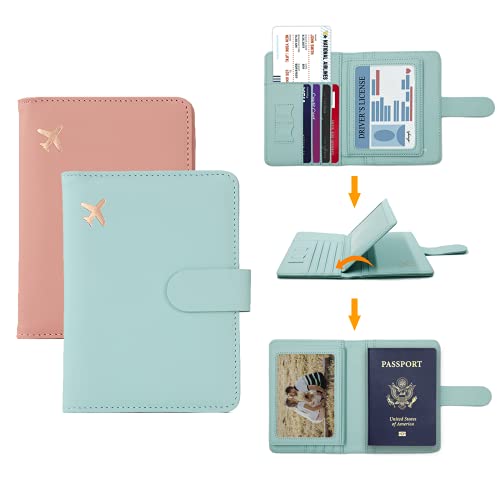 Passport Holder (Pink Aqua green)