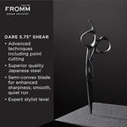 Professional Dare 5.75" Precision Slide & Point Hair Cutting Shears in Matte Black (Dare 5.75” 2-piece shear)