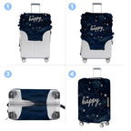 Luggage Cover Washable Suitcase Protector Anti (Be Happy / M(fits 24-26Inch suitcase))