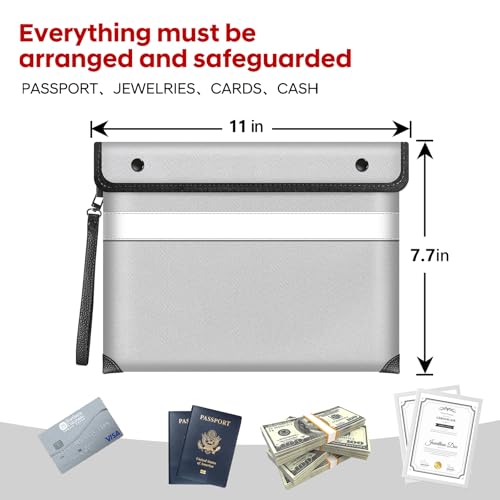 Fireproof Bag Dual Reflective Strips (Silvery / Medium size)