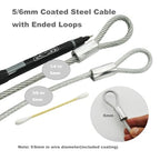 8FT 6mm Stainless Steel Security Cable Lock (Clear / 6mm-8ft(1pcs))