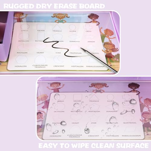 Kids Travel Tray for Car Seat (ColorfulRabbit Purple)