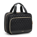 Travel Toiletry Bag for Women Hanging Water (Black)