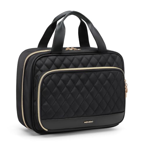 Travel Toiletry Bag for Women Hanging Water (Black)