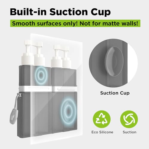 4 in 1 Travel Toiletry Containers (Gray)