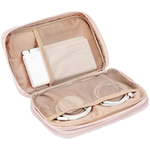Electronics Travel Organizer Cord Case (Large / Pink)