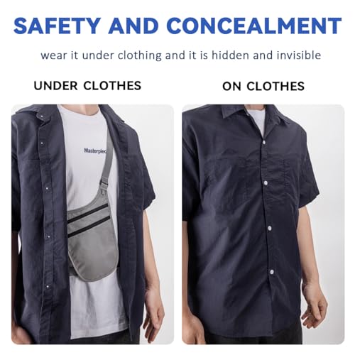 Money Belt for Travel (GRAY)