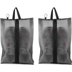 2 Pack Shoe Bags for Travel (Black / Large)