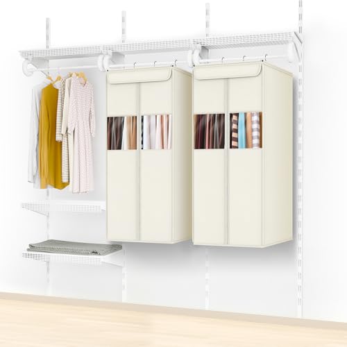 Garment Storage Bags for Hanging Clothes Suit Garment Bag 40in Beige (Beige / 40"-1 Pack)