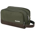 Travel Toiletry Bag for Men (Olive & Brown)